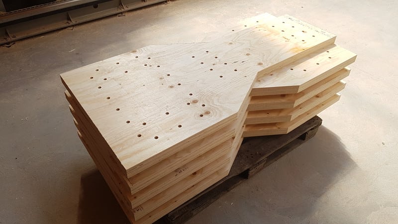 Produktion von Kerto Frästeilen