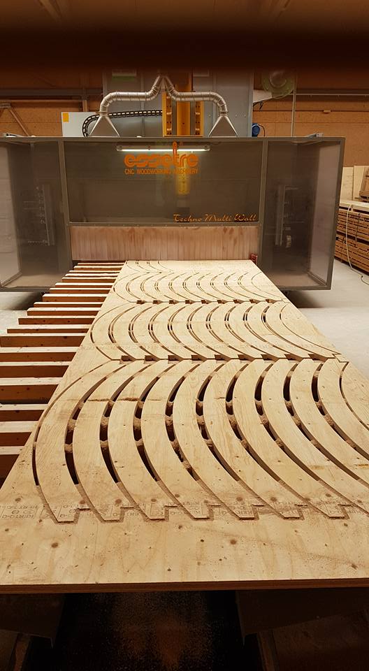 Bogenfräsungen auf CNC Zuschnittzentrum