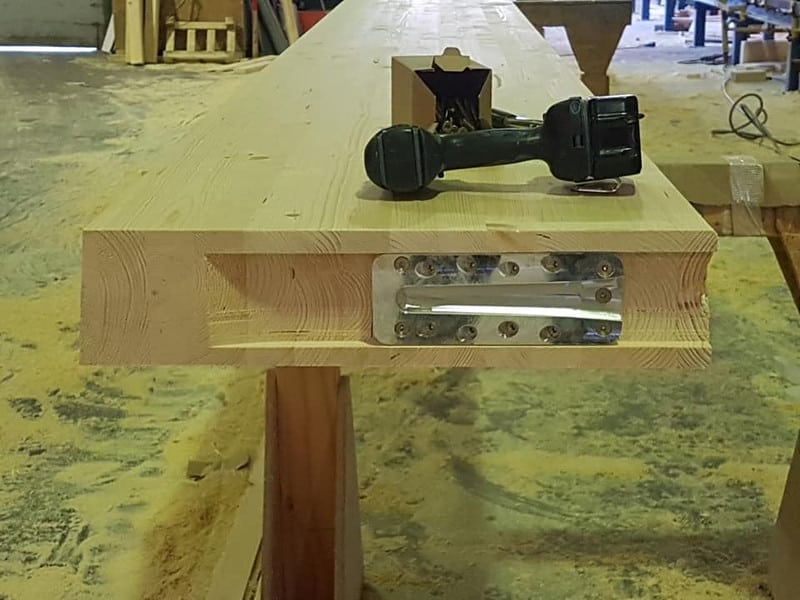 Bearbeitung von Bindern und Pfetten