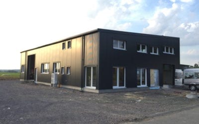 Die Holz­kon­struk­tion in Grün­berg ist fertig gestellt!