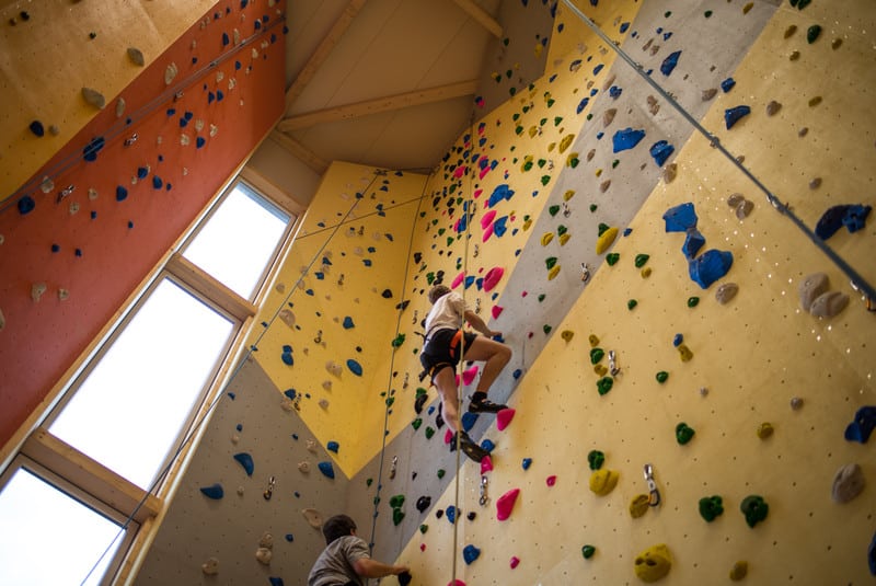 Kletterhalle in Holzbauweise / Firmenausflug FH Finnholz