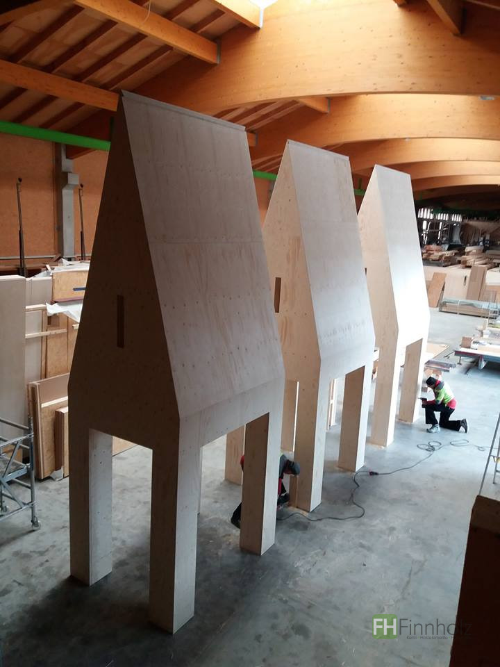 Bade­häuser aus Kerto Furnierschichtholz!