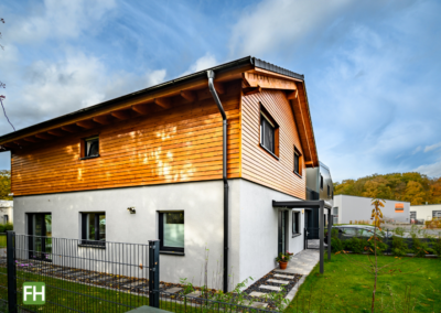 Wohnhaus in Holzbauweise, Holzrahmenbau regional