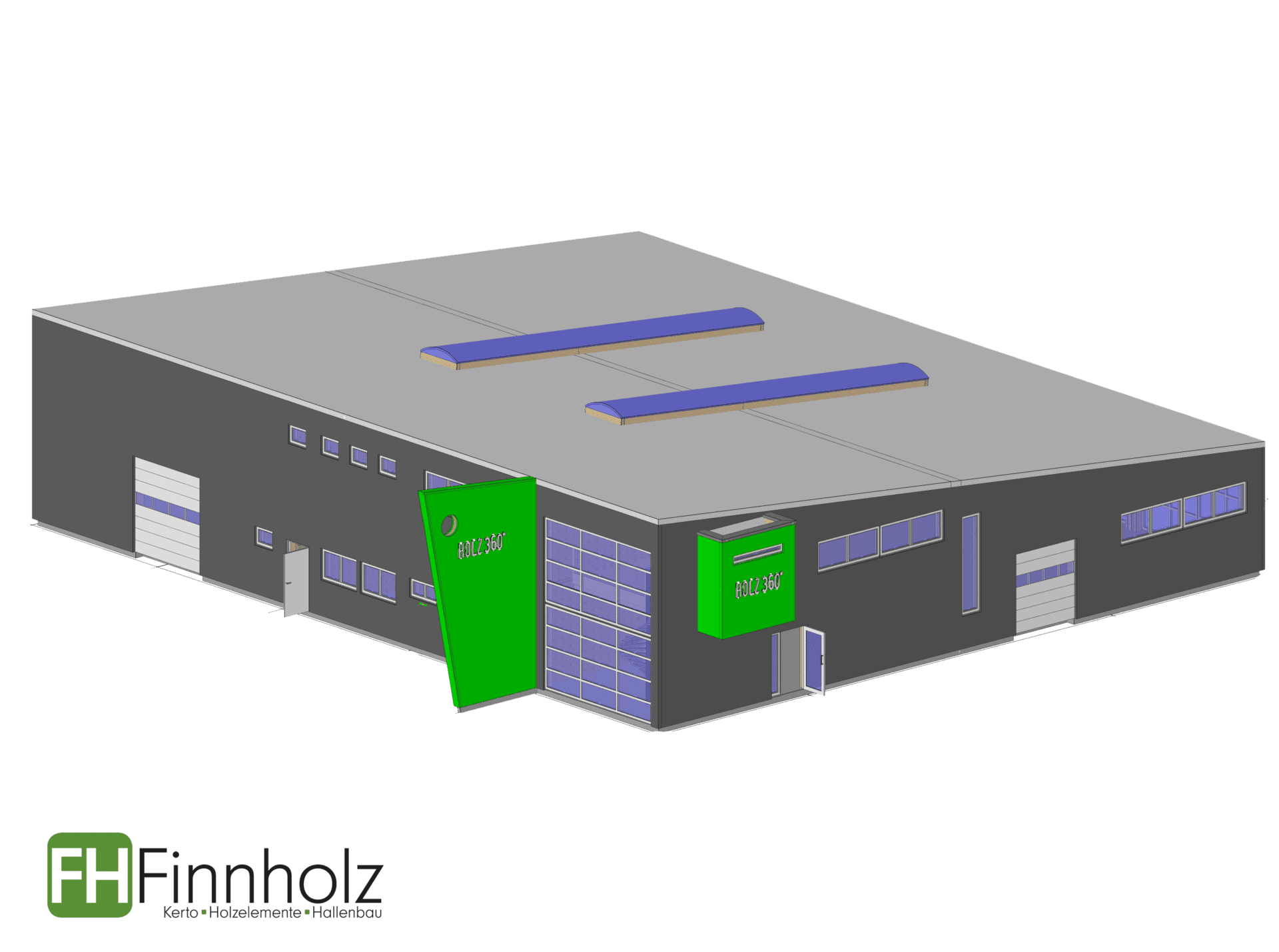 3D-Modell Neubau Scheinerei, FH-Finnholz
