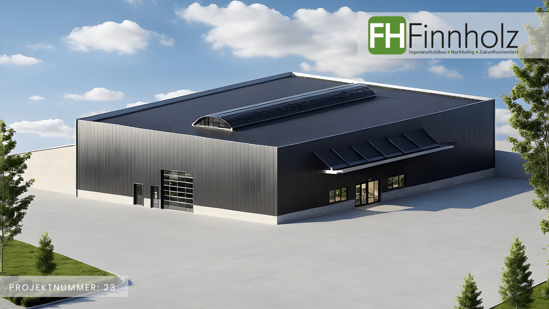 logistikhalle_projektnummer_23 Logistikhalle von FH Finnholz. Projektnummer 23.