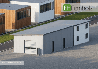 Projekt­nummer 11 — Gewer­be­halle mit Büro