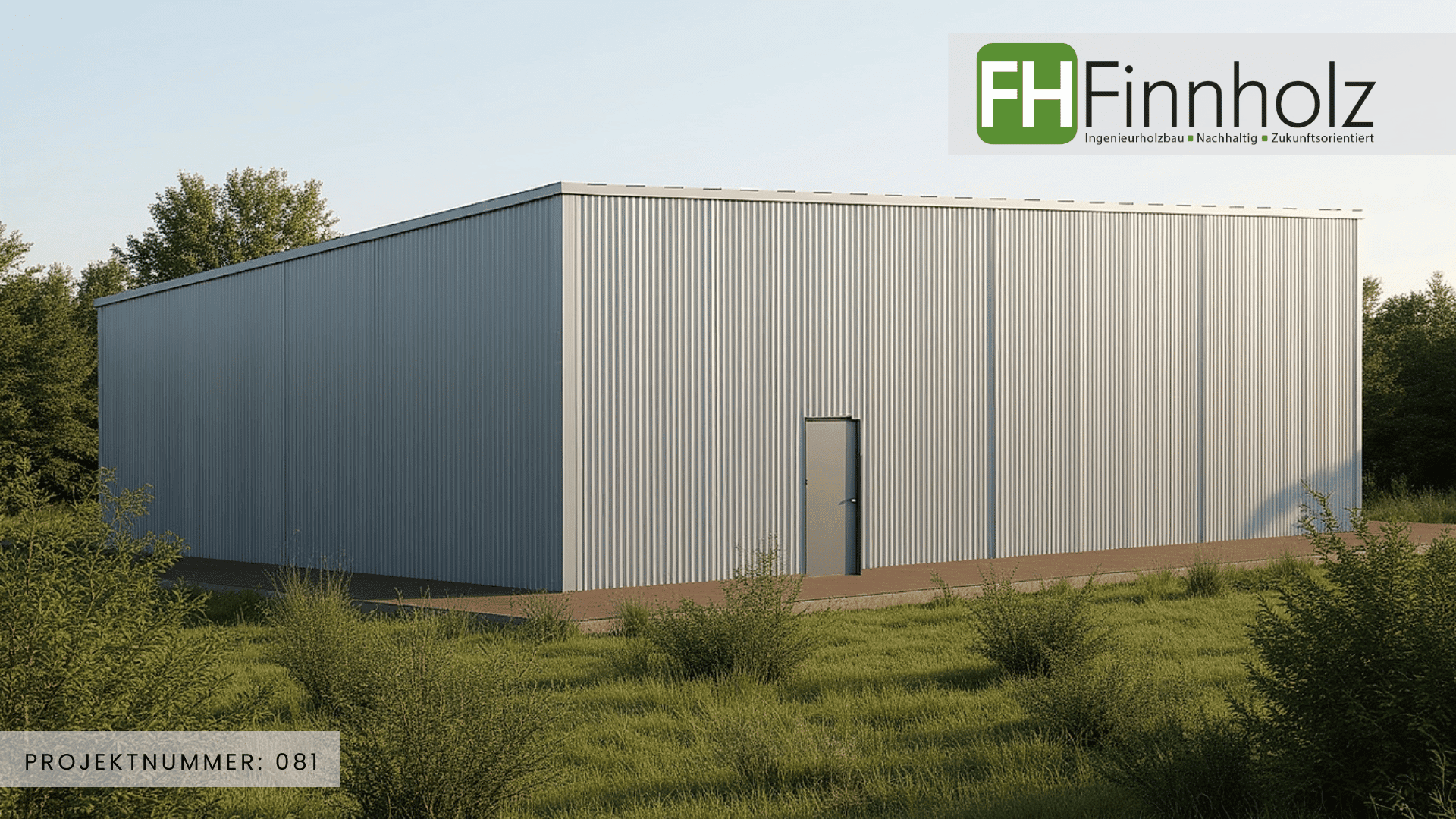 Projektnummer 81 - Bild 3 Eine Gewerbehalle von FH Finnholz. Bild 3.