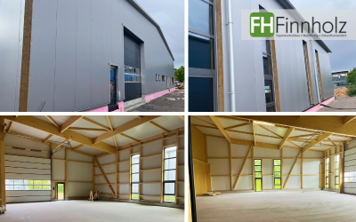 Neue Gewer­be­halle mit Büro in Dieburg — Update Juni&nbsp;26