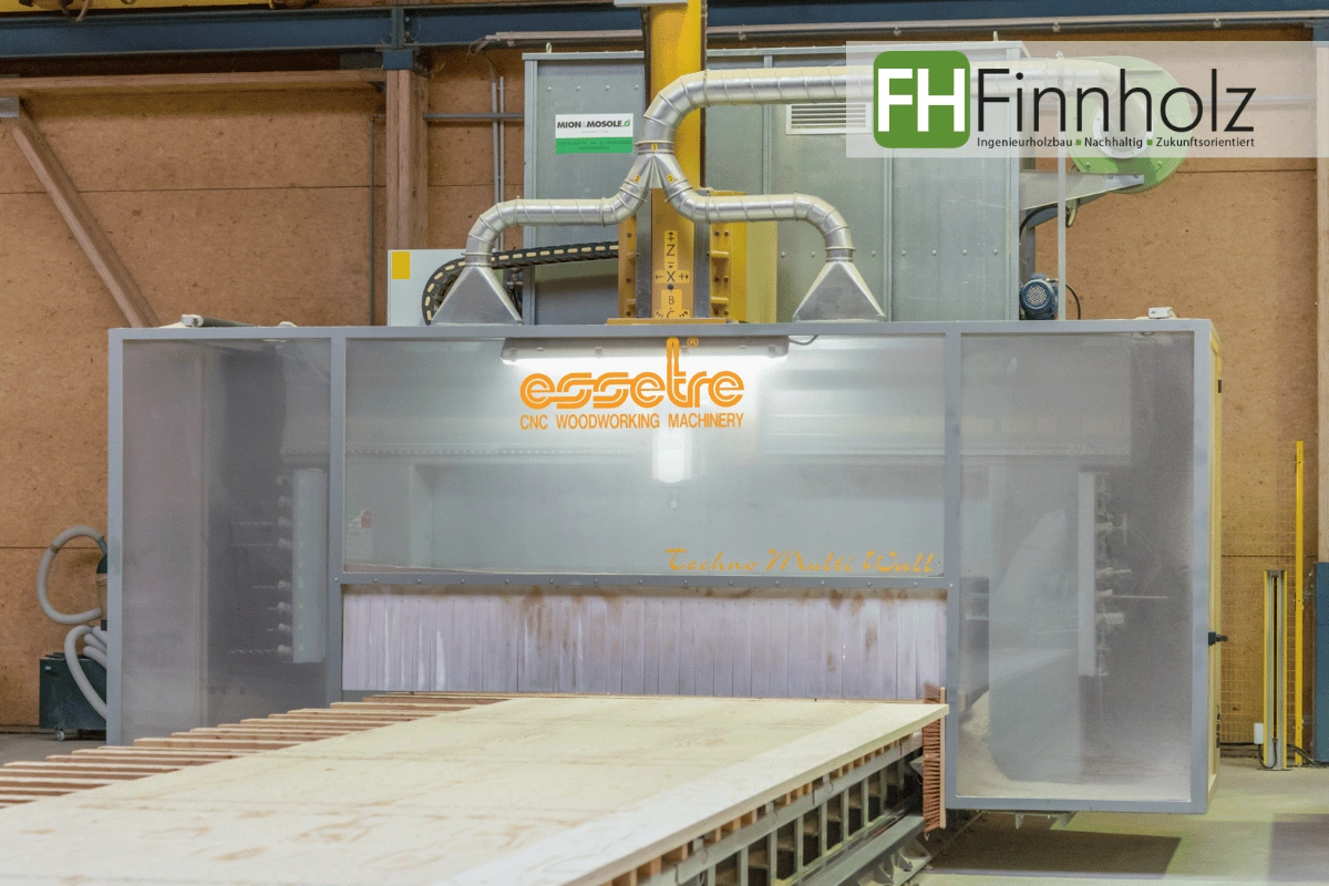 CNC-Plattenbearbeitungszentrum von FH Finnholz Das CNC-Plattenbearbeitungszentrum wird im Jahr 2014 angeschafft.